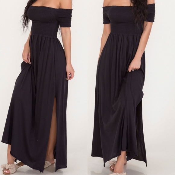 MK Boutique Dresses & Skirts - Restocked! 🆕️Smocked Off Shoulder Maxi Dress